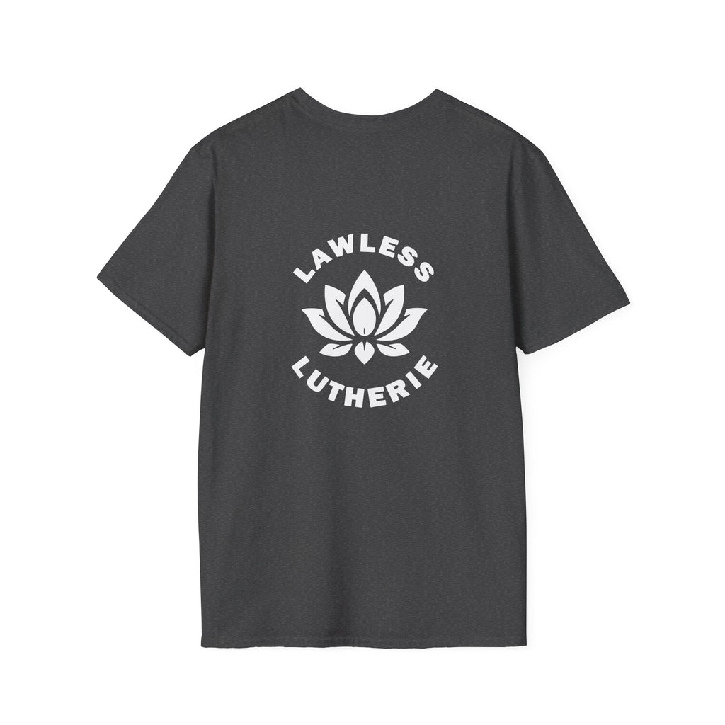 Lawless Lutherie Lotus Logo Front and Back Tee (100 Entries)