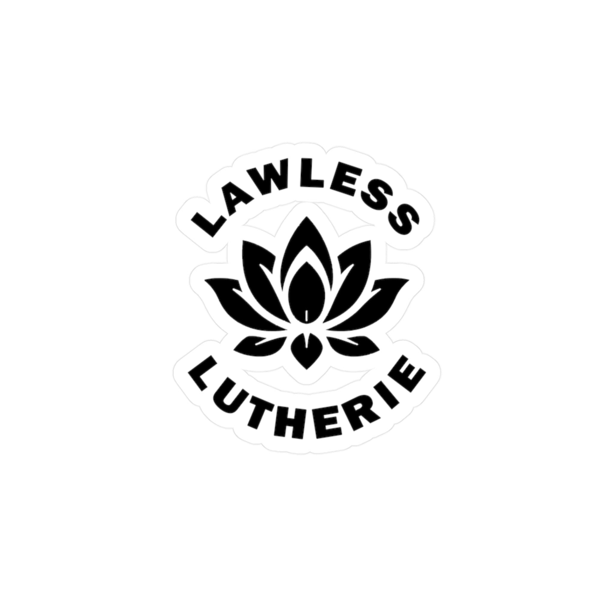 Lawless Lutherie Lotus Vinyl Sticker (10 Entries)